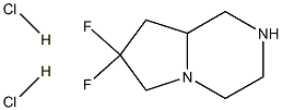 (8AS)-7,7-二氟-八氢吡咯并[1,2-A]吡嗪二盐酸盐 结构式