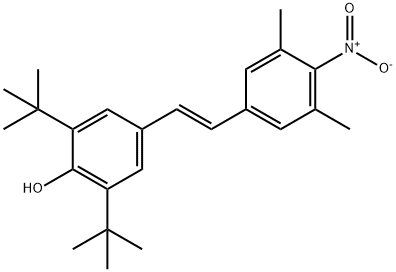 3,5-Di-tert-butyl-4-hydroxy-3',5'-dimethyl-4'-nitro-trans-stilbene 结构式