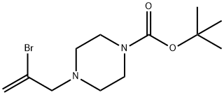 2-溴-(N-叔丁氧羰基-4-哌嗪基)丙烯 结构式
