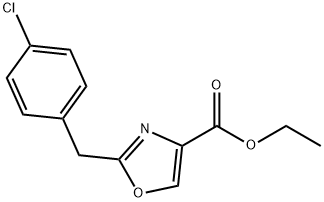 2-(4-氯苄基)恶唑-4-甲酸乙酯 结构式