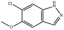 6-氯-5-甲氧基-吲唑 结构式
