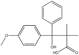 3-hydroxy-3-(4-Methoxyphenyl)-2,2-diMethyl-3-phenylpropanoic acid 结构式