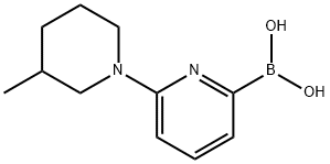 6-(3-METHYLPIPERIDIN-1-YL)PYRIDINE-2-BORONIC ACID 结构式