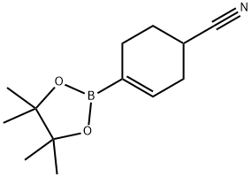 4-(4,4,5,5-四甲基-1,3,2-二氧杂戊硼烷-2-基)-3-环己烯甲腈 结构式