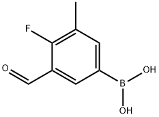 4-氟-3-醛基-5-甲基苯硼酸 结构式