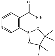4-氨基甲酰吡啶-3-硼酸频哪酯 结构式