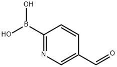 (5-甲酰基吡啶-2-基)硼酸 结构式