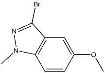 3-溴-5-甲氧基-1-甲基-1氢-吲唑 结构式