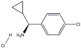 (S)-(4-氯苯基)(环丙基)甲胺盐酸盐 结构式