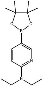 N,N-二乙基-5-(4,4,5,5-四甲基-1,3,2-二氧杂环戊硼烷-2-基)吡啶-2-胺 结构式