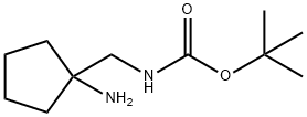 tert-Butyl N-[(1-aMinocyclopentyl)Methyl]carbaMate 结构式