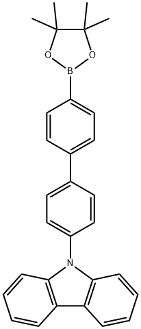 4-(咔唑-9-基)联苯-4'-硼酸频哪醇酯 结构式