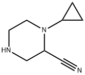 1-环丙基-2-哌嗪甲腈 结构式