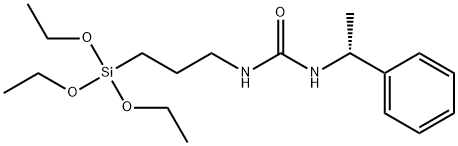 (R)-N-1-苯基乙基-N'-三乙氧基甲硅烷基丙基脲 结构式