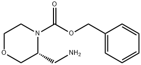 (3R)-3-(氨基甲基)-4-吗啉羧酸苄酯 结构式