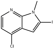 4-CHLORO-2-IODO-1-METHYL-1H-PYRROLO[2,3-B]PYRIDINE 结构式