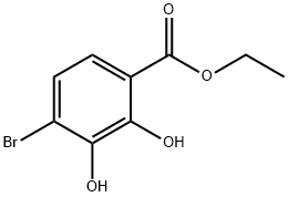 4-溴-2,3-二羟基苯甲酸乙酯 结构式