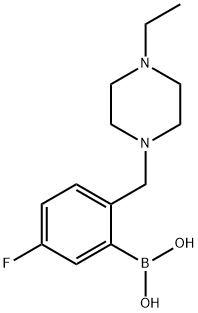 (2-((4-乙基哌嗪-1-基)甲基)-5-氟苯基)硼酸 结构式