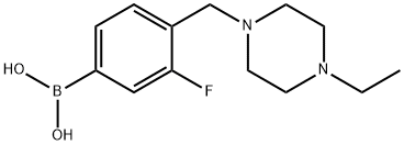 4-((4-乙基哌嗪-1-基)甲基)-3-氟苯基硼酸 结构式