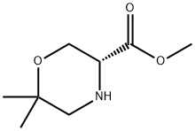 (R)-6,6-二甲基-吗啉-3-甲酸甲酯 结构式