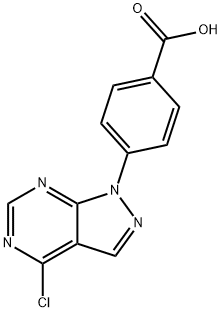 4-(4-Chloro-1H-pyrazolo[3,4-d]pyriMidin-1-yl)benzoic acid 结构式