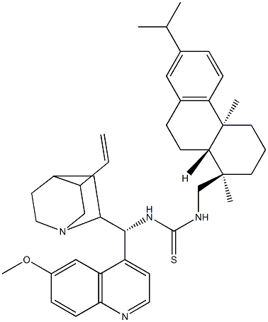 N-[(9R)-6'-METHOXYCINCHONAN-9-YL]-N'-[[(1R,4AS,10AR)-1,2,3,4,4A,9,10,10A-OCTAHYDRO-1,4A-DIMETHYL-7-(1-METHYLETHYL)-1-PHENANTHRENYL]METHYL]-THIOUREA 结构式