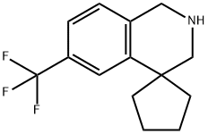 6'-(trifluoroMethyl)-2',3'-dihydro-1'H-spiro[cyclopentane-1,4'-isoquinoline] 结构式