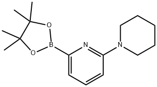 6-(PIPERIDIN-1-YL)PYRIDINE-2-BORONIC ACID PINACOL ESTER 结构式
