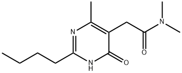 2-(2-丁基-4-羟基-6-甲基嘧啶-5-基)-N,N-二甲基乙酰胺 结构式
