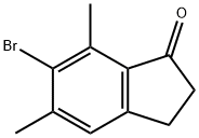 6-溴-5,7-二甲基-2,3-二氢-1H-茚-1-酮 结构式