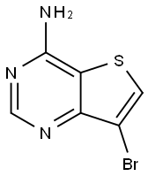 4-胺基-7 溴噻吩并[3,2-D]嘧啶 结构式