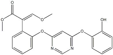 (E)-Methyl 2-(2-((6-(2-hydroxyphenoxy)pyriMidin-4-yl)oxy)phenyl)-3-Methoxyacrylate 结构式