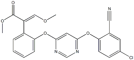 (E)-Methyl 2-(2-((6-(4-chloro-2-cyanophenoxy)pyriMidin-4-yl)oxy)phenyl)-3-Methoxyacrylate 结构式