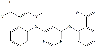 (E)-Methyl 2-(2-((6-(2-carbaMoylphenoxy)pyriMidin-4-yl)oxy)phenyl)-3-Methoxyacrylate 结构式