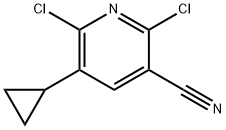 2,6-二氯-5-环丙基氰吡啶 结构式