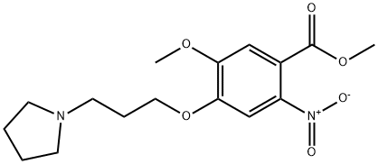 Methyl 5-Methoxy-2-nitro-4-(3-(pyrrolidin-1-yl)propoxy)benzoate 结构式