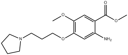 Methyl 2-aMino-5-Methoxy-4-(3-(pyrrolidin-1-yl)propoxy)benzoate 结构式