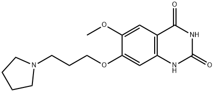 6-METHOXY-7-(3-(PYRROLIDIN-1-YL)PROPOXY)QUINAZOLINE-2,4-DIOL 结构式