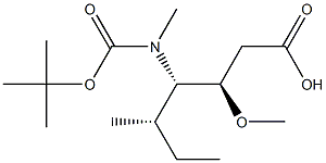 (3R,4S,5S)-4-(TERT-BUTOXYCARBONYL(METHYL)AMINO)-3-METHOXY-5-METHYLHEPTANOIC ACID 结构式