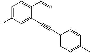 4-氟-2-(甲基苯乙炔基)苯甲醛 结构式
