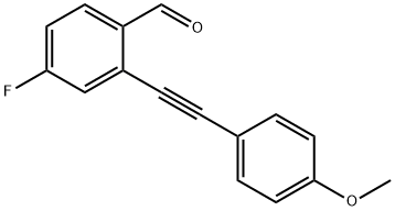 4-氟-2 -((4-甲氧基苯基)乙炔基)苯甲醛 结构式