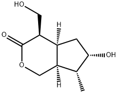 (4R,4AS,6S,7R,7AS)-六氢-6-羟基-4-(羟基甲基)-7-甲基环戊并[C]吡喃-3(1H)-酮 结构式