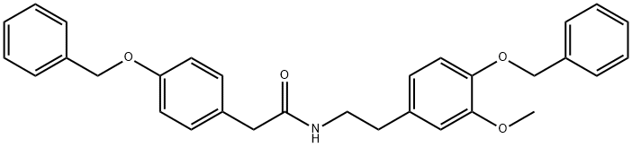 N-[2-[3-Methoxy-4-(phenylMethoxy)phenyl]ethyl]-4-(phenylMethoxy)benzeneacetaMide 结构式