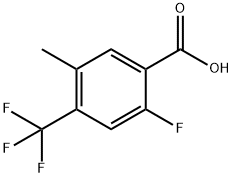 2-氟-5-甲基-4-(三氟甲基)苯甲酸 结构式