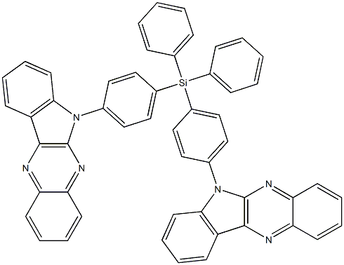 6,6'-[(二苯基硅烷亚基)二-4,1-亚苯基]二-6H-吲哚并[2,3-B]喹喔啉 结构式