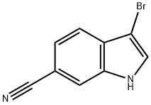 3-溴-1H-吲哚-6-甲腈 结构式