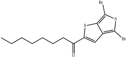 1-(4,6-二溴噻吩并[3,4-B]噻吩-2-基)-1-辛酮 结构式