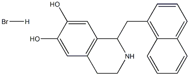 1,2,3,4-四氢-1-(1-萘基甲基)-6,7-异喹啉二醇氢溴酸盐 结构式