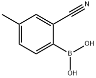 2-氰基-4-甲基苯基硼酸 结构式