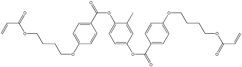 2-甲基-1,4-亚苯基 双(4-(4-(丙烯酰氧基)丁氧基)苯甲酸酯) 结构式